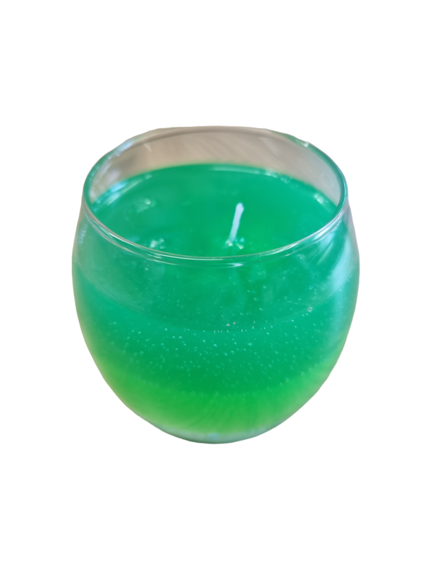 Hand Crafted Jelly Candles - Green Wave Style