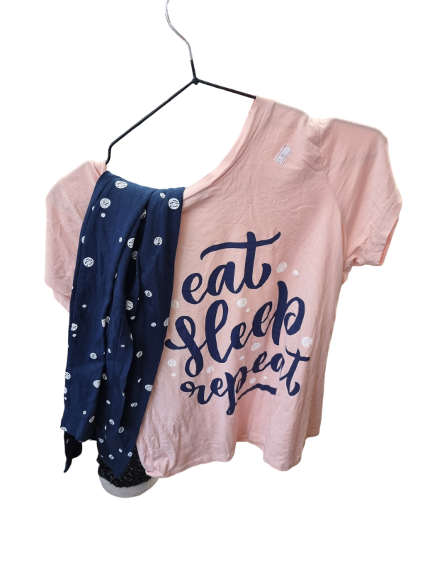 Avon Eat Sleep Repeat Pjs size8-10