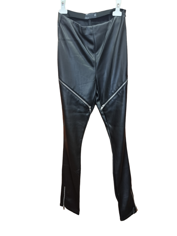 Black Leather Pants - Size 8