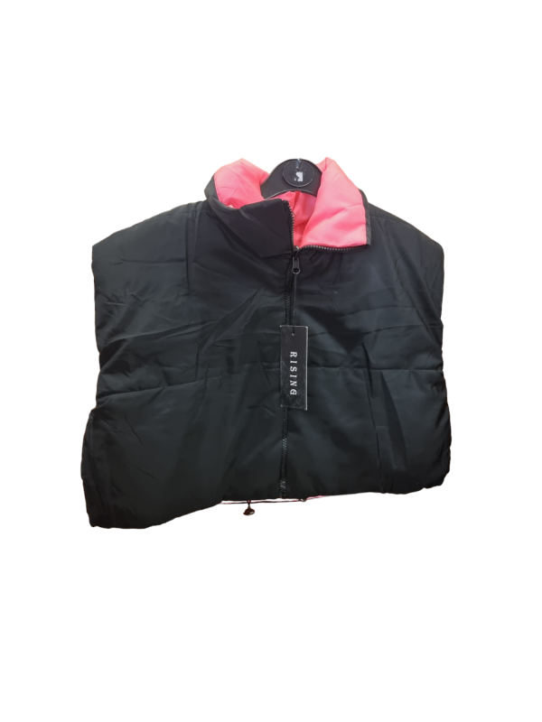 Black & Pink Puffer Vest Jacket - Size m